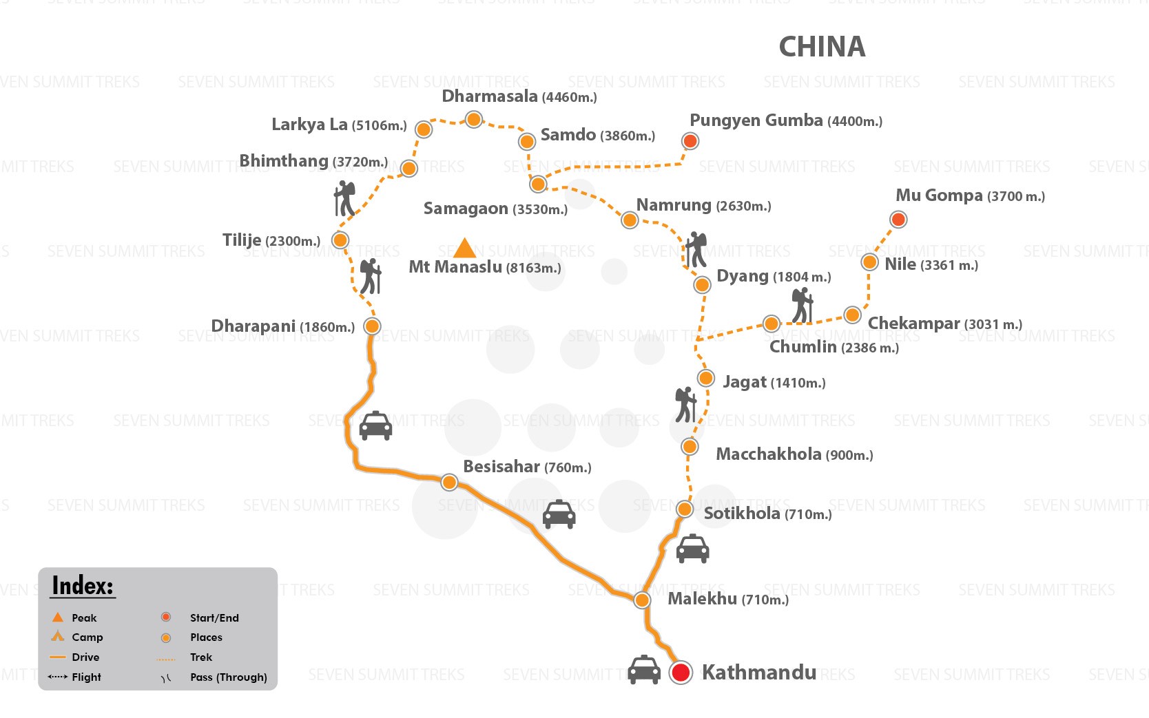 MANASLU CIRCUIT TREK WITH TSUM VALLEY